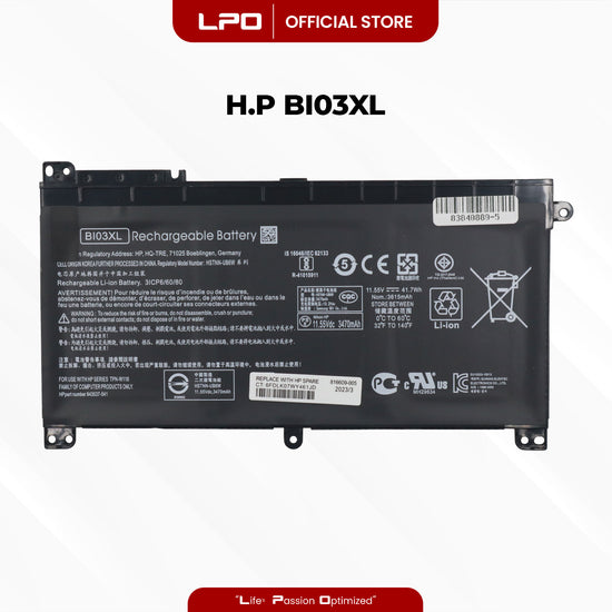 Laptop Battery BI03XL Compatible with HP Pavilion X360 13-u102ns 13-u102nx 13-u102tu - LPO Laptop PC-Outlet