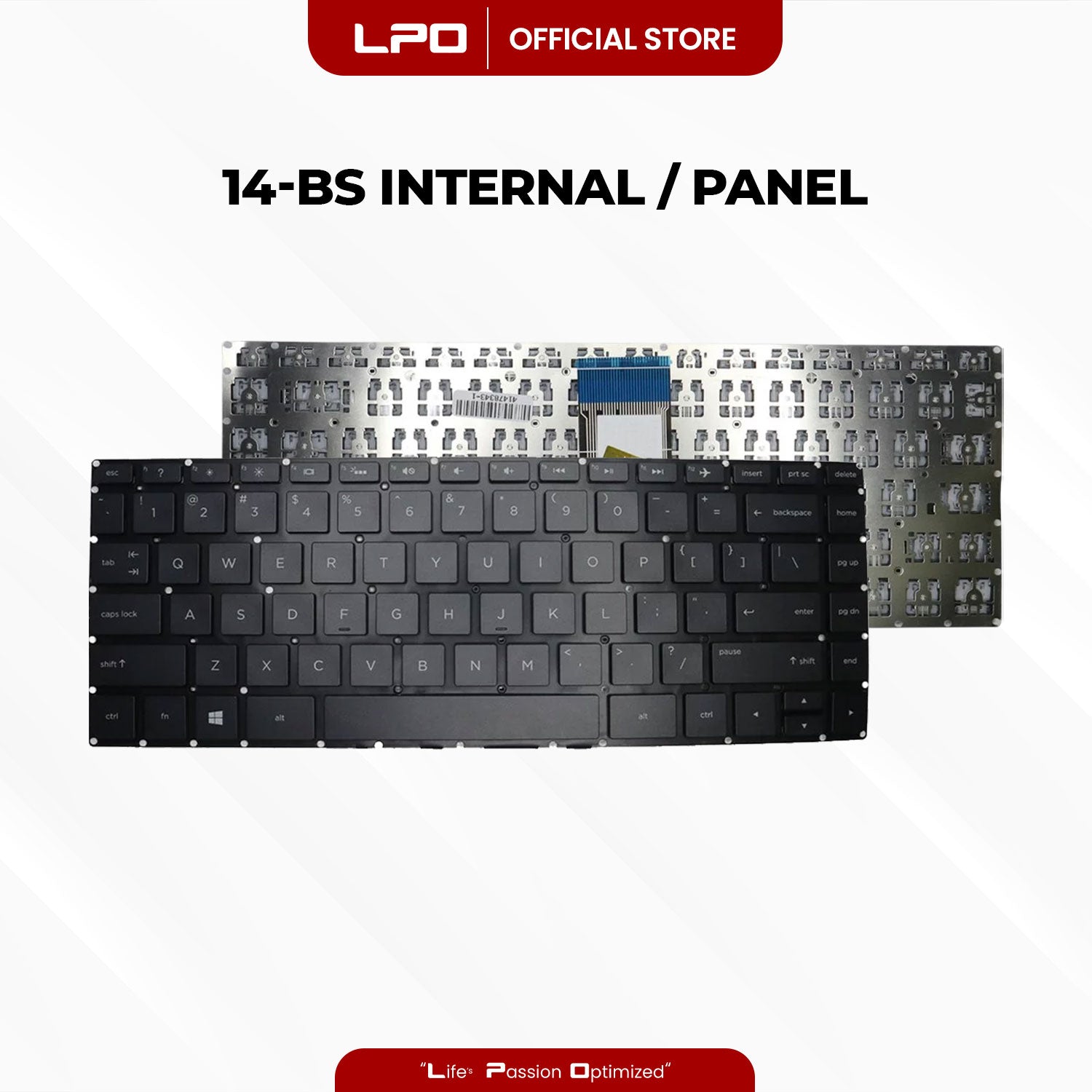 Laptop Keyboard HP	14-BS Internal / Panel Black US Compatible with HP 14-BS Series 14-BS033TX 14-BS104NT