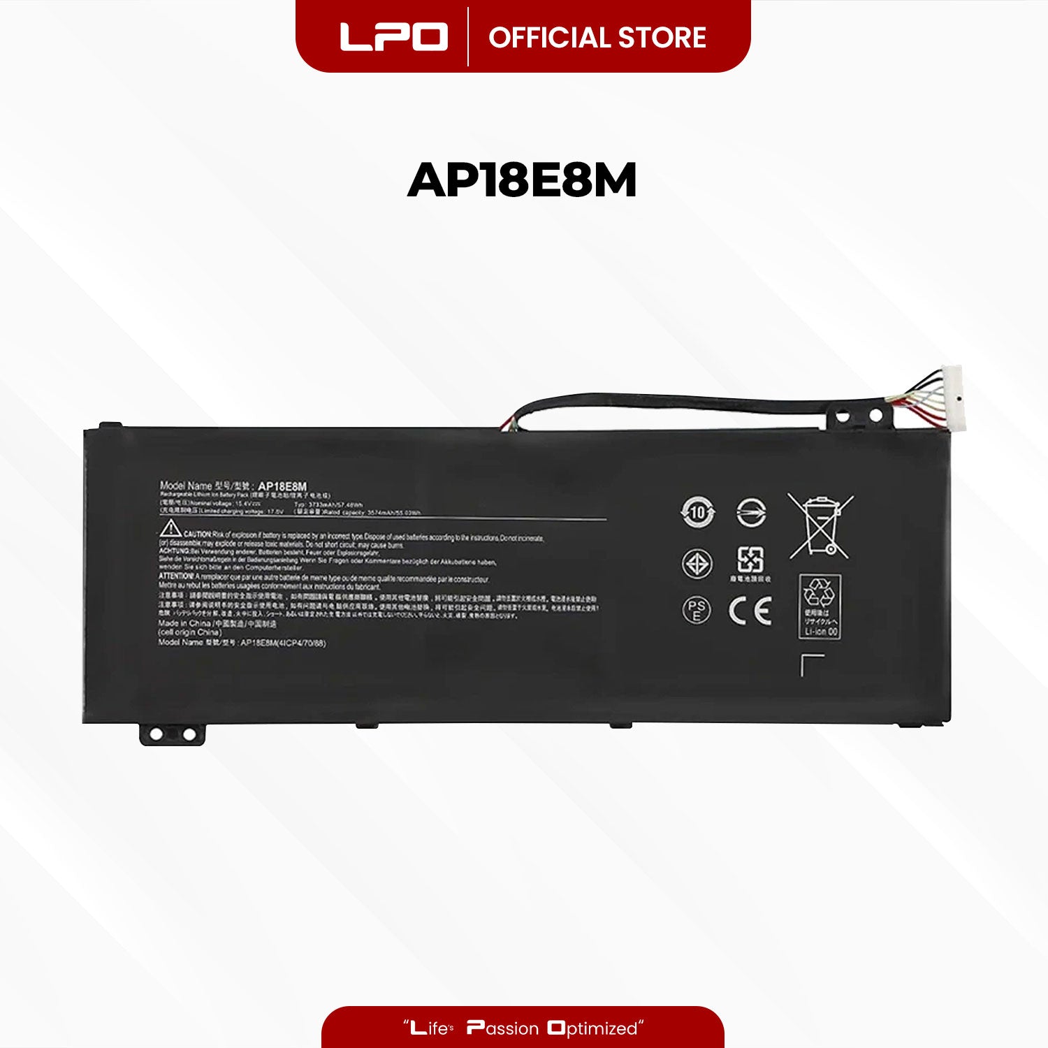 Laptop Battery AP18E8M Compatible with Acer Nitro 5 AN515-52 AN515-54 AN515-55 AN515-43