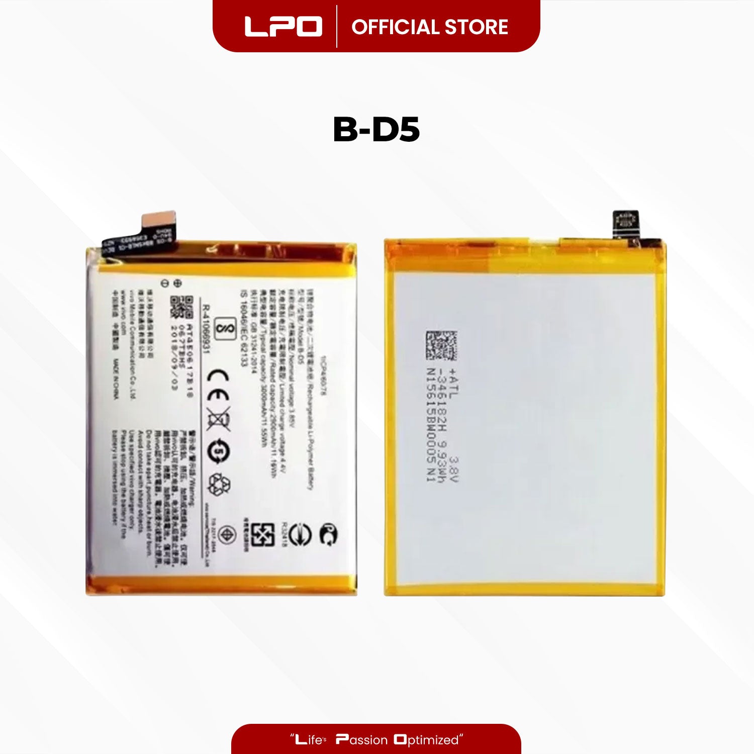 Cellphone Battery Vivo V7 2017 B-D5 Compatible with 1718 - LPO Laptop PC-Outlet