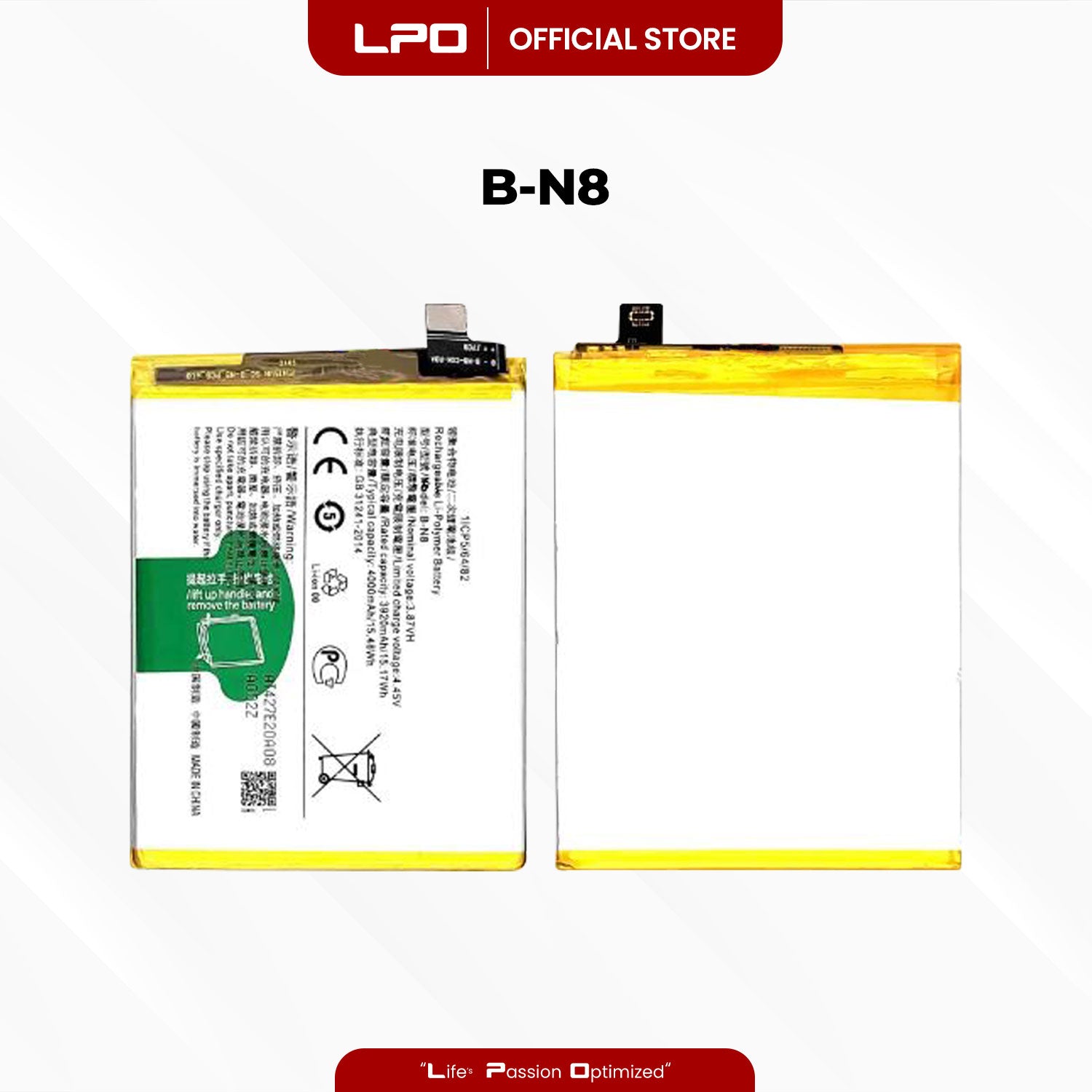 Cellphone Battery Vivo V20 2020 B-N8 Compatible with Vivo V20 2020, V20 Pro 2020, S7, V21E, Y73 - LPO Laptop PC-Outlet