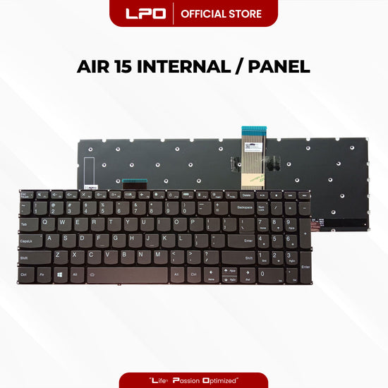 Laptop Keyboard LENOVO Air 15 Internal / Panel Black US Compatible with Lenovo Ideapad 3-15ABA7 3-15IAU7 3-17ABA7 3-17IAU7