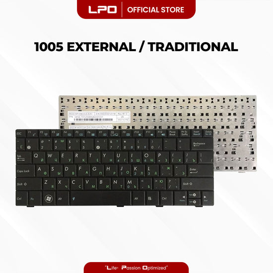 Laptop Keyboard ASUS 1005 External / Traditional Black US Compatible with Asus EEE PC 1005 HA