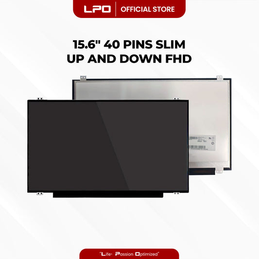 Laptop LCD Screen 15.6" 40 Pins Slim Type Up and Down Bracket FHD 1920 x 1080 60Hz Compatible with B156HTN03.3 HW0A