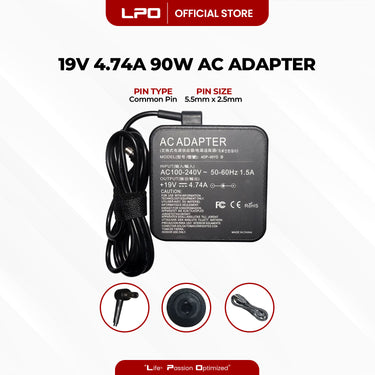 Laptop Charger Asus 19V 4.74A 90W Common Pin 5.5mm x 2.5mm Compatible with Asus X550DP X550Z X550L X550D R Series