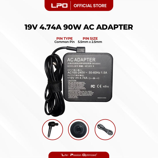 Laptop Charger Asus 19V 4.74A 90W Common Pin 5.5mm x 2.5mm Compatible with Asus X550DP X550Z X550L X550D R Series