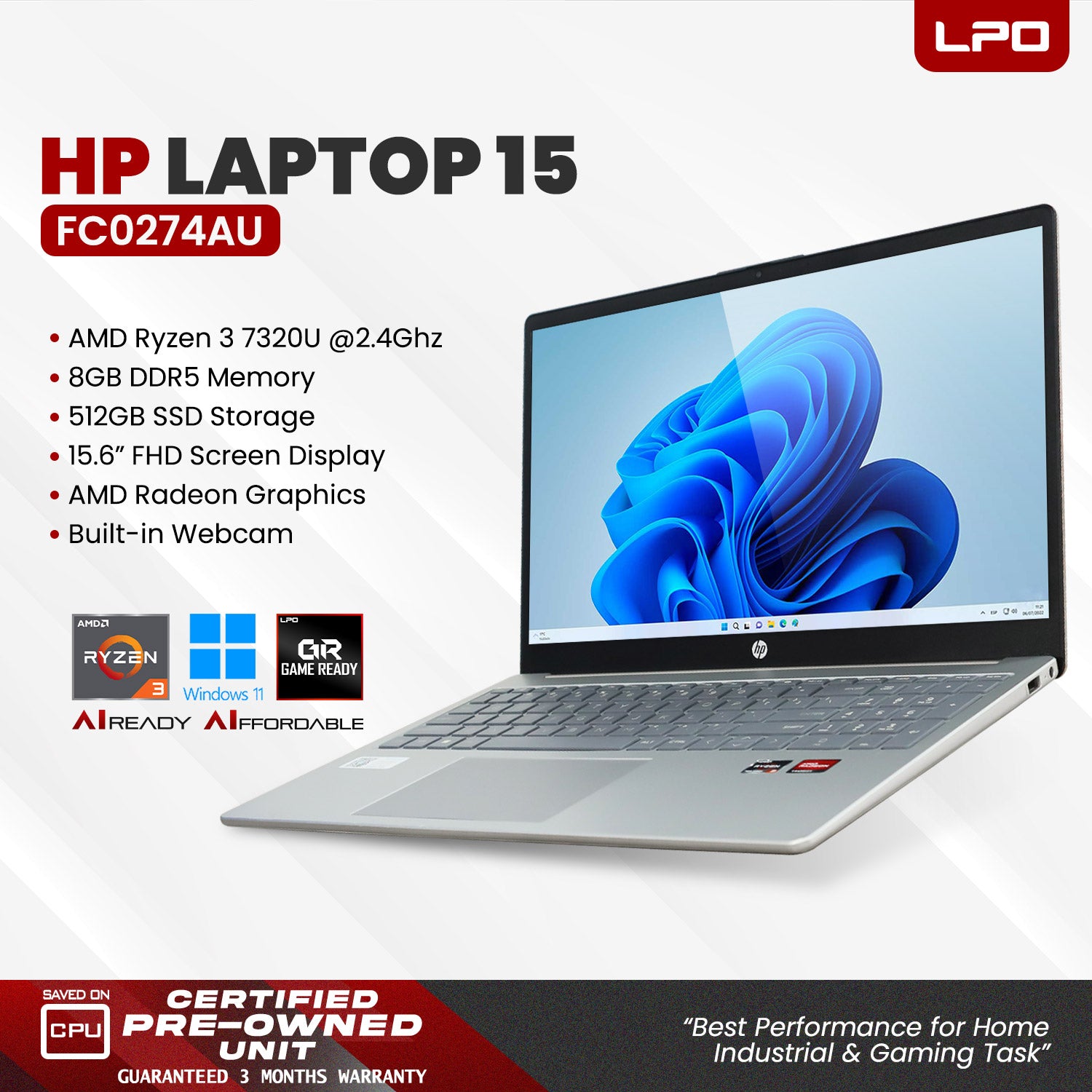 Pre owned HP Laptop 15-FC0274AU