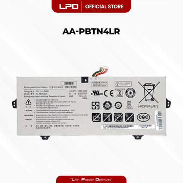 Laptop Battery AA-PBTN4LR Compatible with Samsung NP940X3M NP940X5M NP940X5M-X01US NP940X5N Series