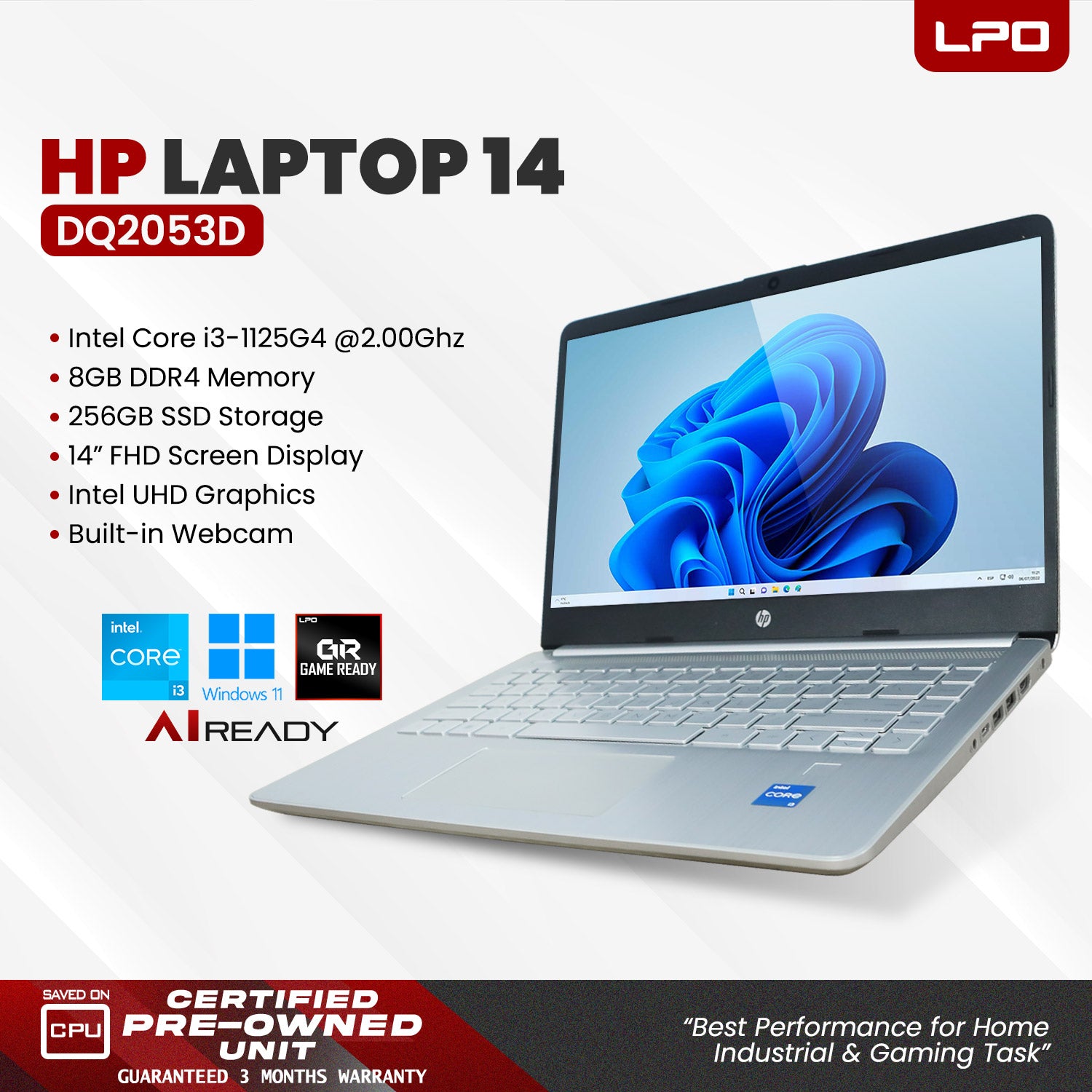 Pre owned HP Laptop 14-DQ2053D