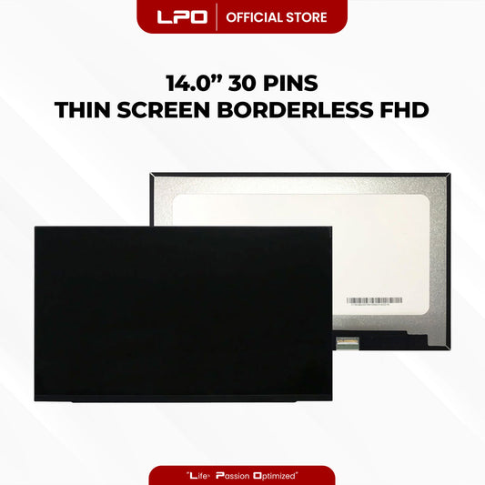 Laptop LCD Screen 14.0" 30 Pins Thin Screen Borderless FHD 1920 x 1080 60Hz NV140FHM-N4N NV140FHM-N4T