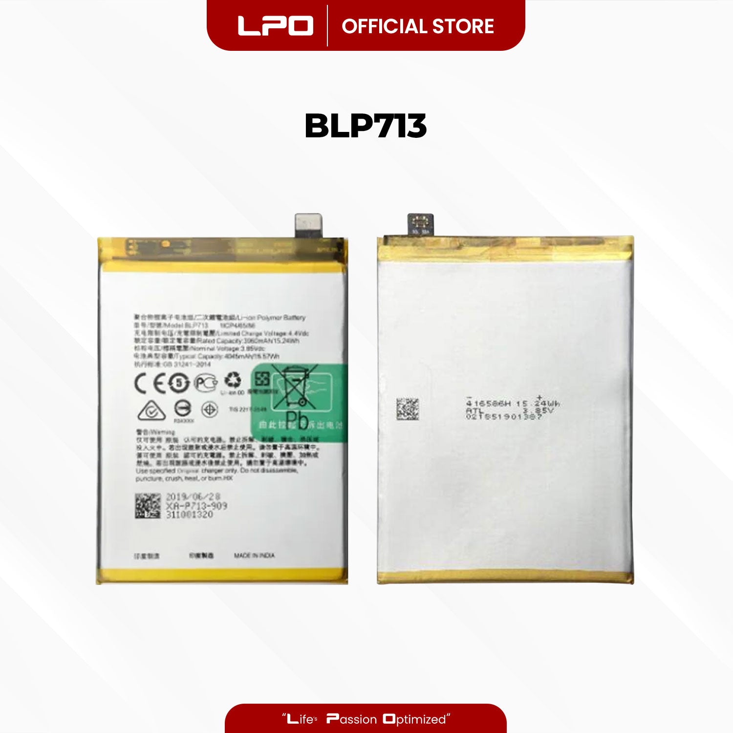 Cellphone Battery	Realme 3 Pro 2019 BLP713 Compatible with RMX1851