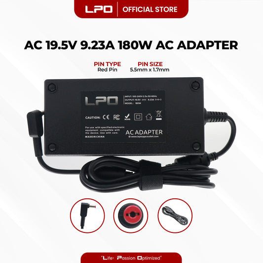 Laptop Charger Acer  19.5V 9.23A 180W	Red Pin 5.5mm x 1.7mm Compatible with Acer Predator Helios 300 Gaming Laptop PH315-51-78NP