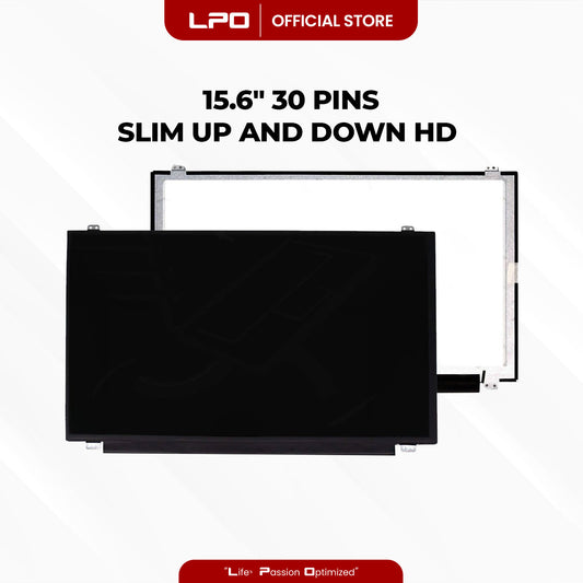 Laptop LCD Screen 15.6" 30 Pins Slim Type Up and Down Bracket HD 1366 x 768 60Hz Compatible with NT156WHM-N42 LTN156AT39