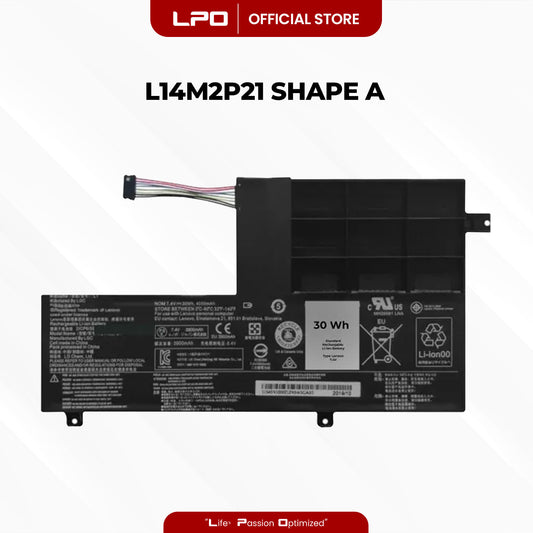 Laptop Battery L14M2P21  Shape A Compatible with Lenovo IdeaPad 300s-14ISK, IdeaPad 300s-14ISK 80Q4