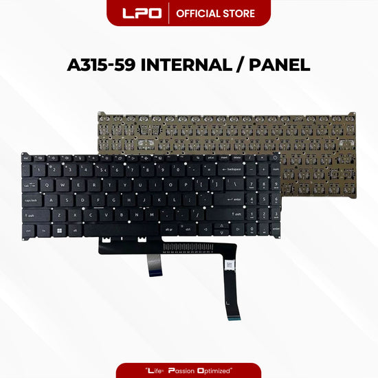 Laptop Keyboard ACER A315-59 Internal Type / Panel Black US Compatible with Acer Aspire 3 A315-24P N23C3