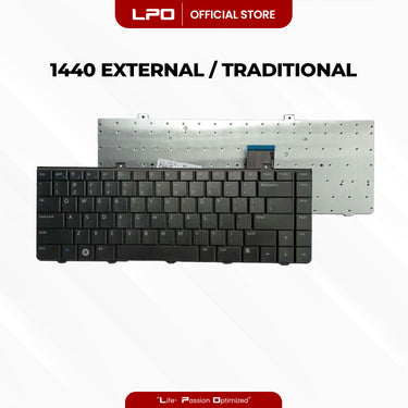 Laptop Keyboard DELL 1440 External / Traditional Black US Compatible with Dell Inspiron 1440 1445 1320 PP42L