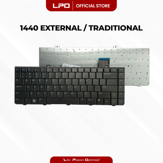 Laptop Keyboard DELL 1440 External / Traditional Black US Compatible with Dell Inspiron 1440 1445 1320 PP42L