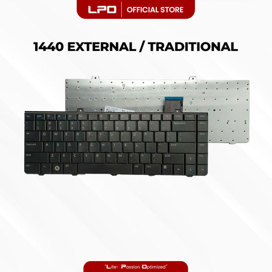 Laptop Keyboard DELL 1440 External / Traditional Black US Compatible with Dell Inspiron 1440 1445 1320 PP42L
