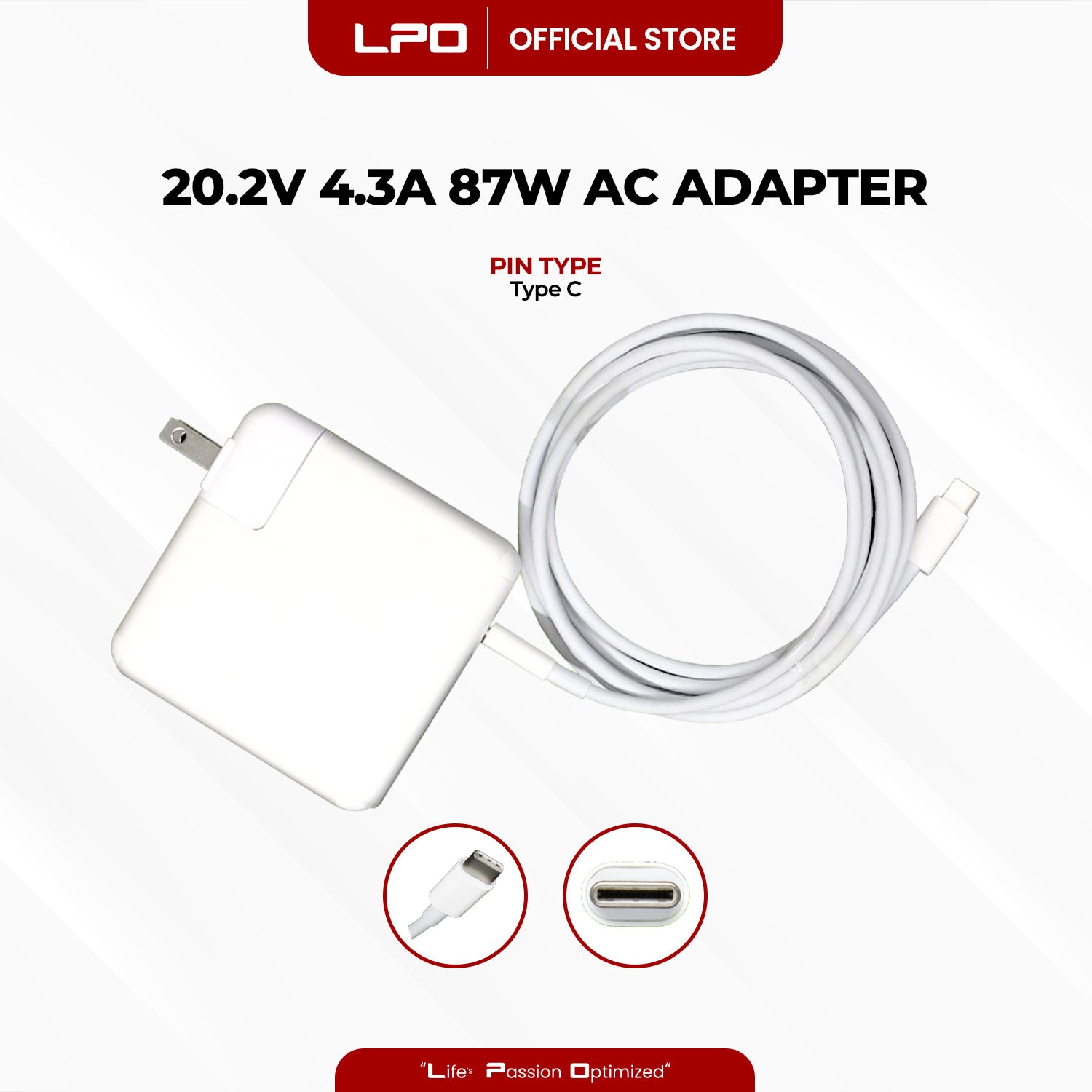 Laptop Charger MacBook 20.2V 4.3A 87W TYPE C Compatible with MacBook Pro 13/15 inch(2016, 2017, 2018, 2019, 2020)