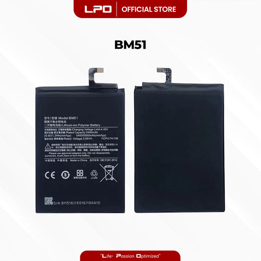 Cellphone Battery Xiaomi Mi Max 3 2018 BM51 Compatible with M1804E4A - LPO Laptop PC-Outlet