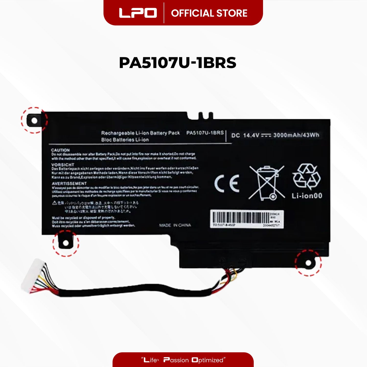 Laptop Battery PA5107U-1BRS Compatible with Toshiba Satellite S55 S55-a S50 S50-a S50t
