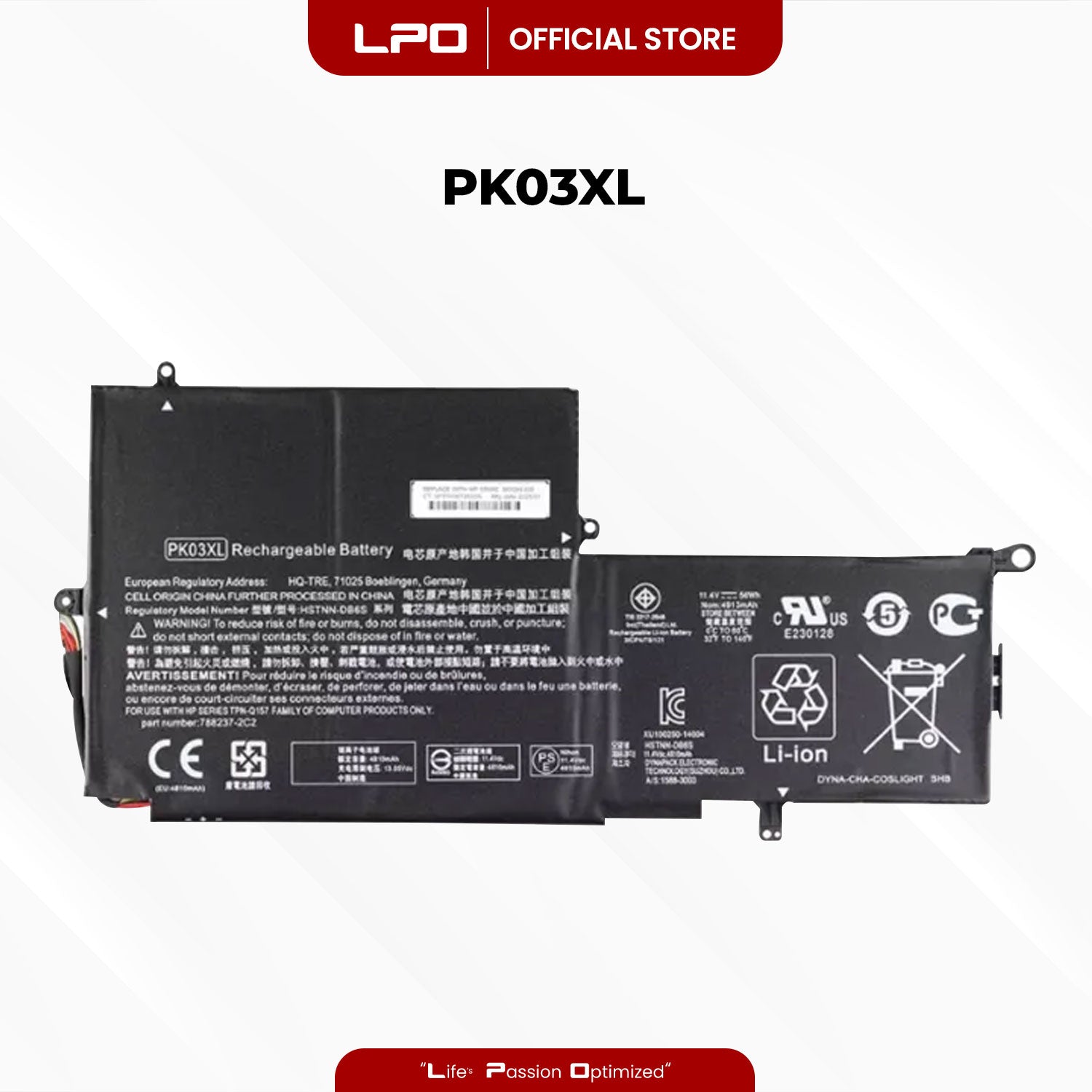 Laptop Battery PK03XL Compatible with HP Spectre X360 G1 G2; 13-4000 13-4100 13-4200