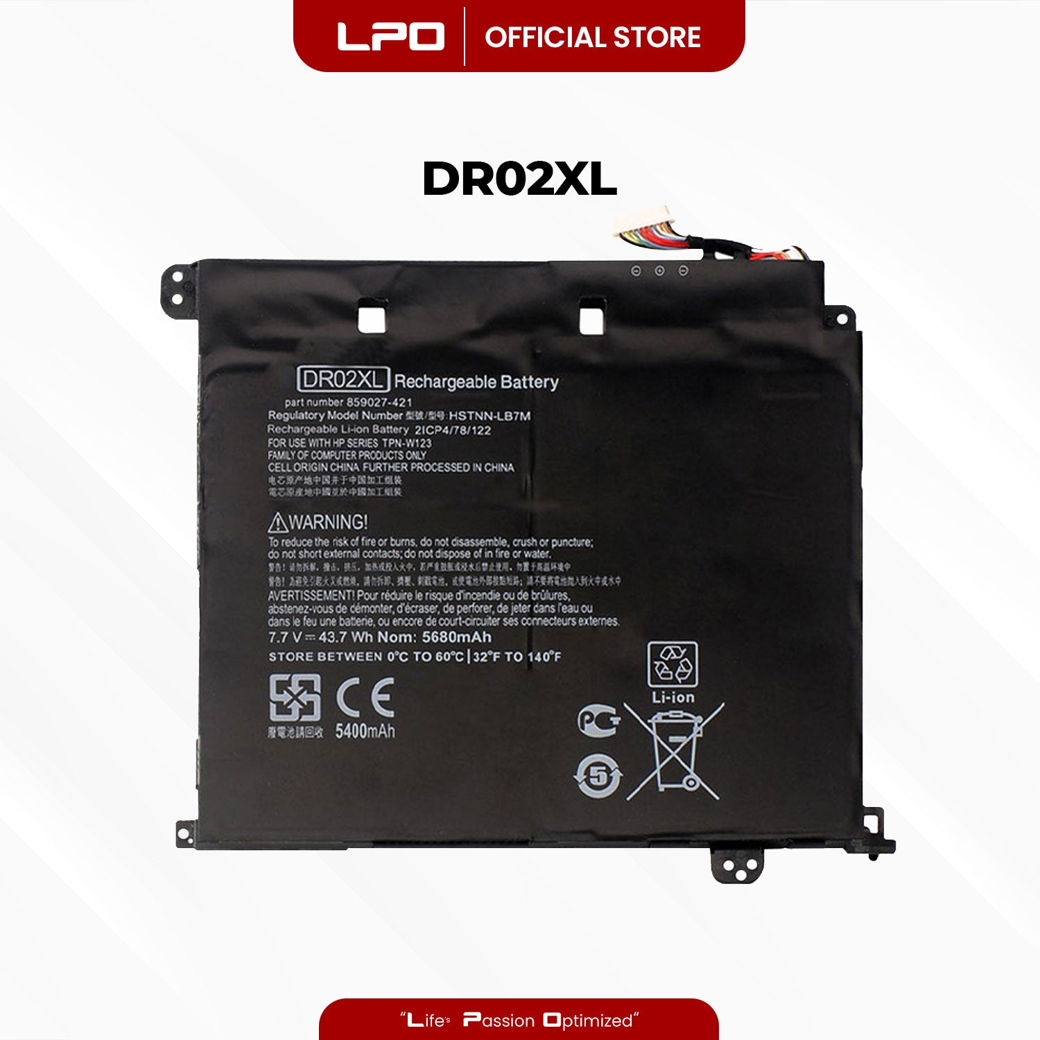 Laptop Battery DR02XL Compatible with HP Chromebook 11 G5, Chromebook 11-V, Chromebook 11-V011DX