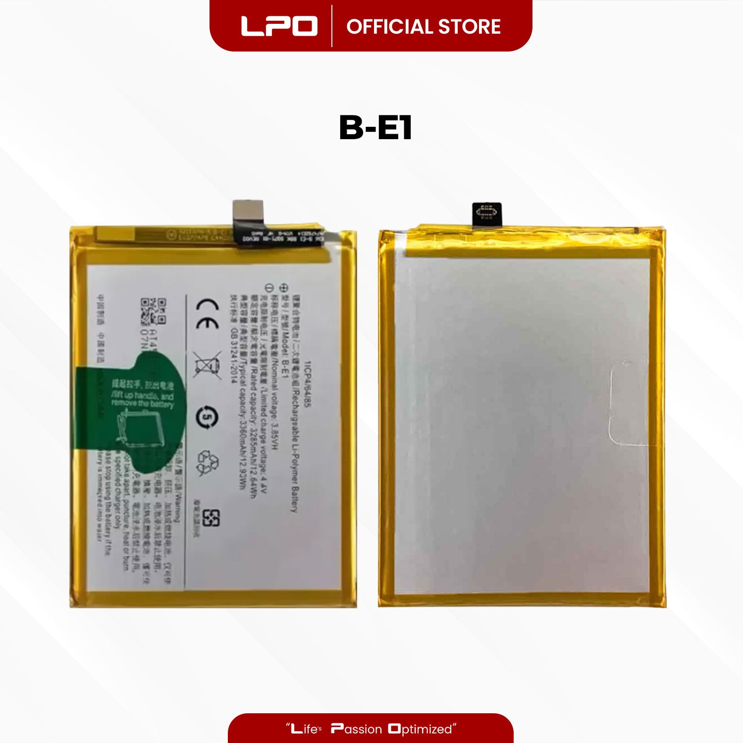 Cellphone Battery Vivo Y71 2018 B-E1 Compatible with 1724, 1801i - LPO Laptop PC-Outlet