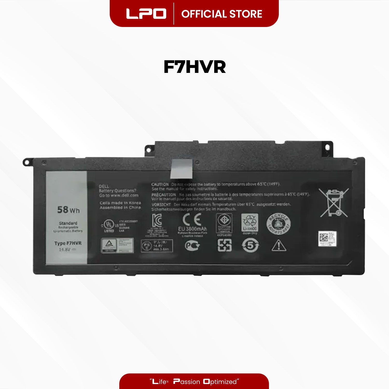 Laptop Battery F7HVR Compatible with Dell Inspiron 17 7737 15 7537 Series G4YJM 062VNH T2T3J Y1FGD