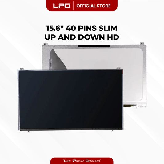 Laptop LCD Screen 15.6" 40 Pins Slim Type Up and Down Bracket HD 1366 x 768 60Hz Compatible with LTN156AT19-501