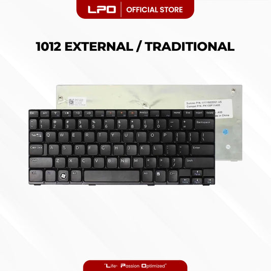 Laptop Keyboard DELL 1012 External / Traditional Black US Compatible with Dell Inspiron Mini 1012 1018 Series