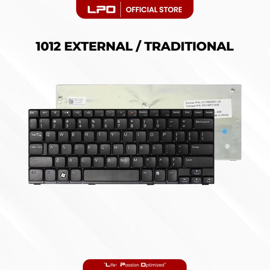 Laptop Keyboard DELL 1012 External / Traditional Black US Compatible with Dell Inspiron Mini 1012 1018 Series