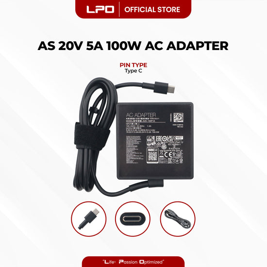 Laptop Charger Asus 20V 5A 100W TYPE C Compatible with ASUS ROG Flow X13