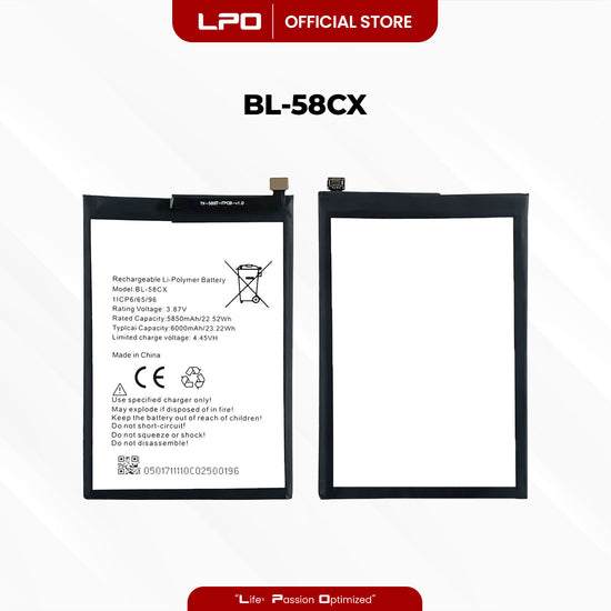 Cellphone Battery	Infinix Hot 10i 2021 BL-58CX Compatiblr with Infinix Hot 10i 2021, X659B, PR652B, X658E, PR652C, X658B - LPO Laptop PC-Outlet
