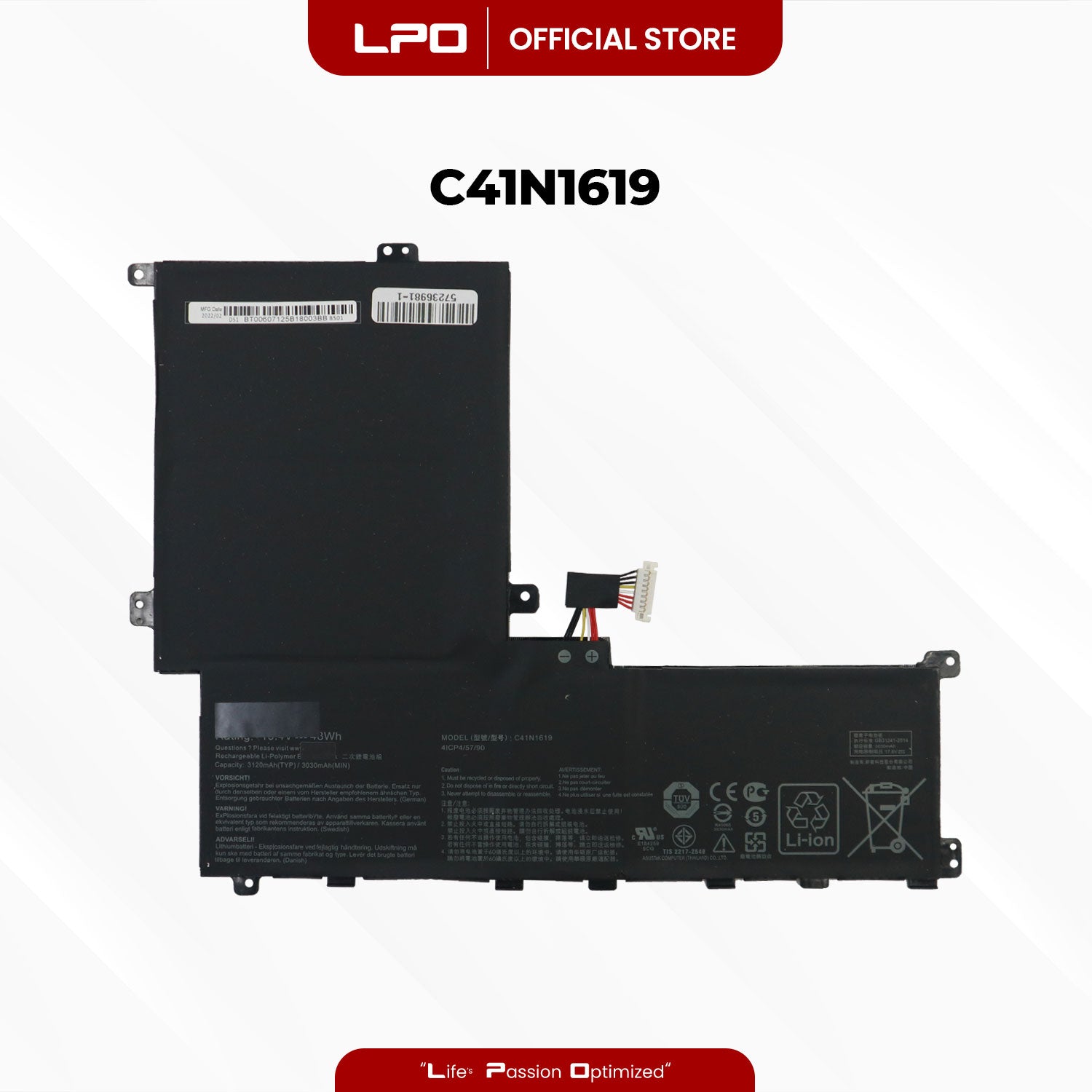 Laptop Battery C41N1619 Compatible with Asus Pro B9440UA-GV0094R B9440 B9440UA
