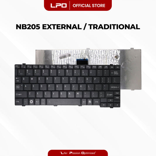 Laptop Keyboard TOSHIBA NB205 External / Traditional Black US Compatible with NB200 NB201 NB202