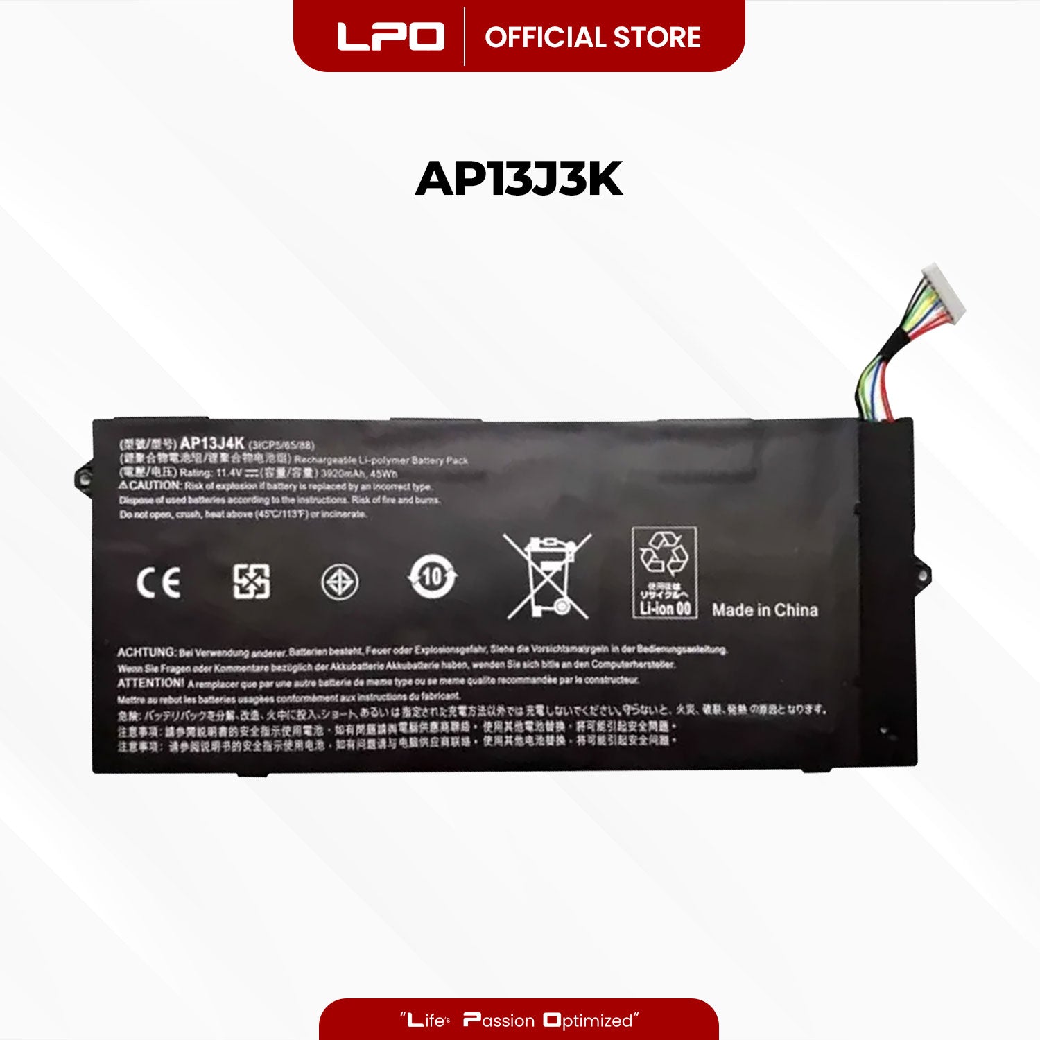 Laptop Battery AP13J3K Compatible with Acer Chromebook 11.6 C720P, , C720P-2666, C720P-2834,