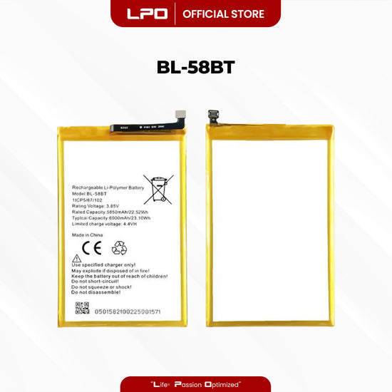 Cellphone Battery Tecno Pova 4 2022 BL-58BT Compatible with Tecno Pova, Pouvoir 4 Pro - LPO Laptop PC-Outlet