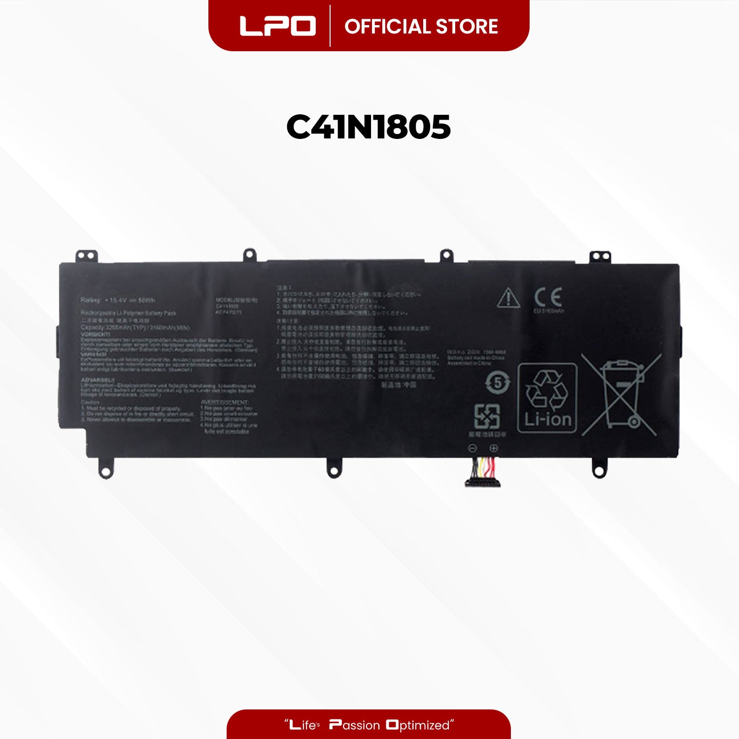 Laptop Battery C41N1805 Compatible with Asus Rog ZEPHYRUS S GX531GM-ES044T