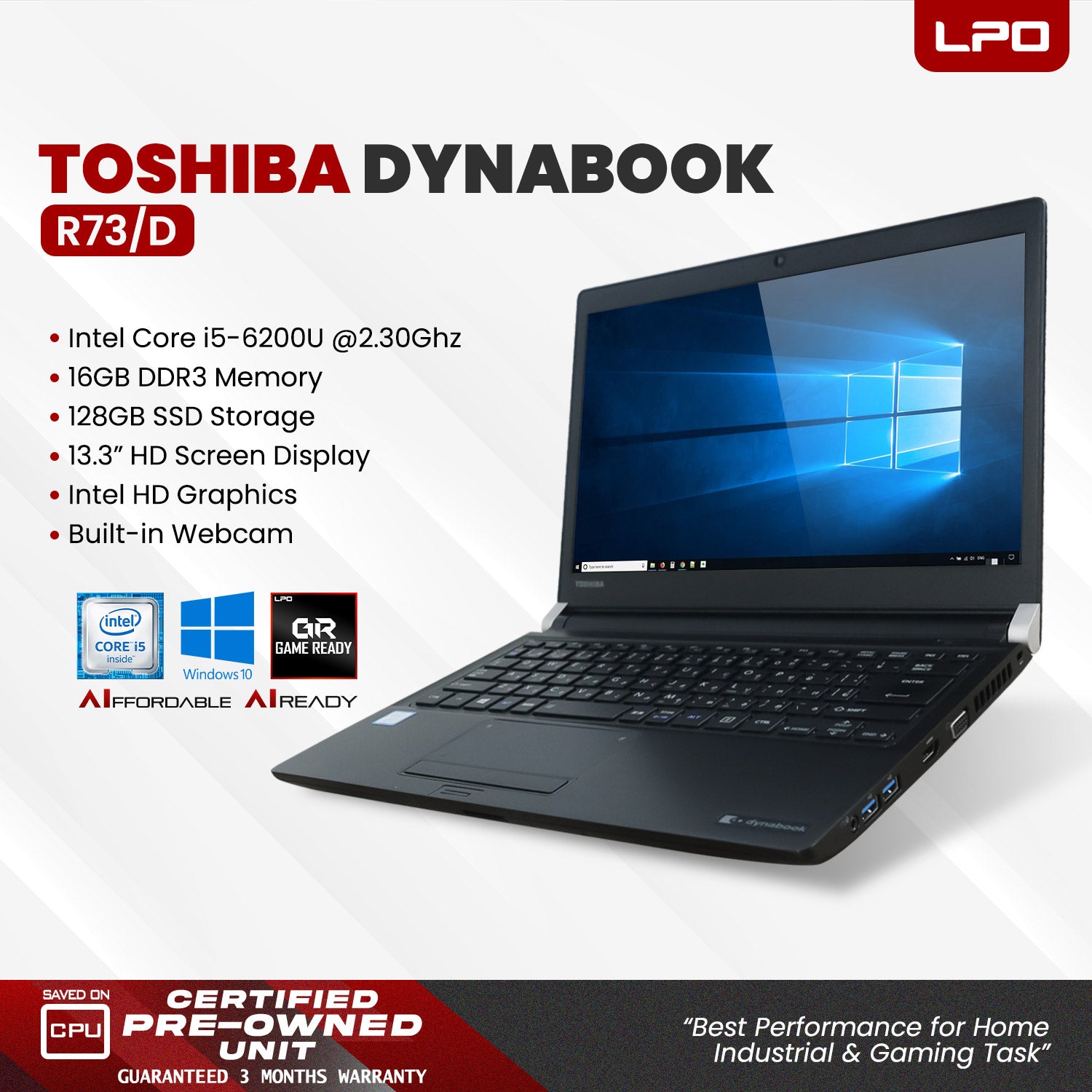 Pre owned Toshiba Dynabook R73/D
