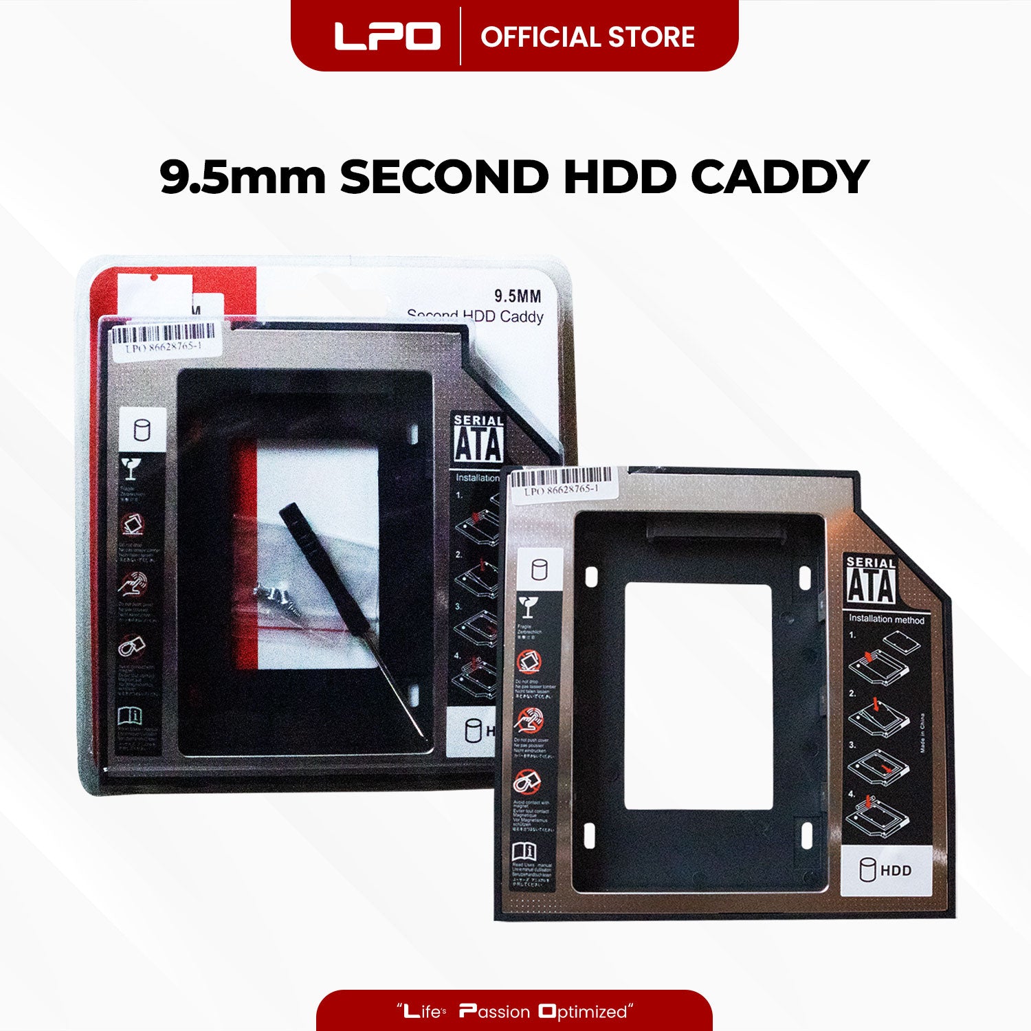 Second HDD Caddy 9.5mm SATA 2.5