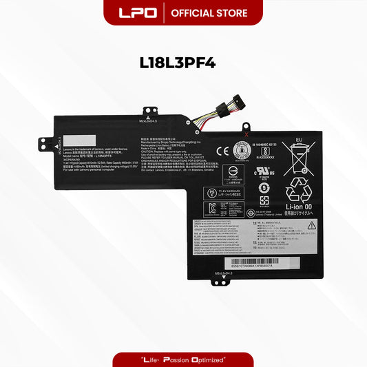 Laptop Battery L18L3PF4 Compatible with Lenovo 81NE000UUK 81NE004SIX 81NE00ABCK 81NG003GSB 81NE0032CK 81NE006AMJ 81NE00AWSP 81NG005HRK 81NE003FKR 81NE007KIV 81NE00BMRA 81NG00B5RK	L18M4PF5 5B10W67275