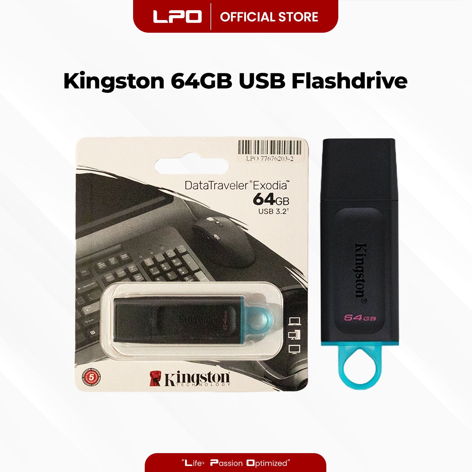 Kingston DataTraveler Exodia 64GB USB 3.2 USB Flashdrive
