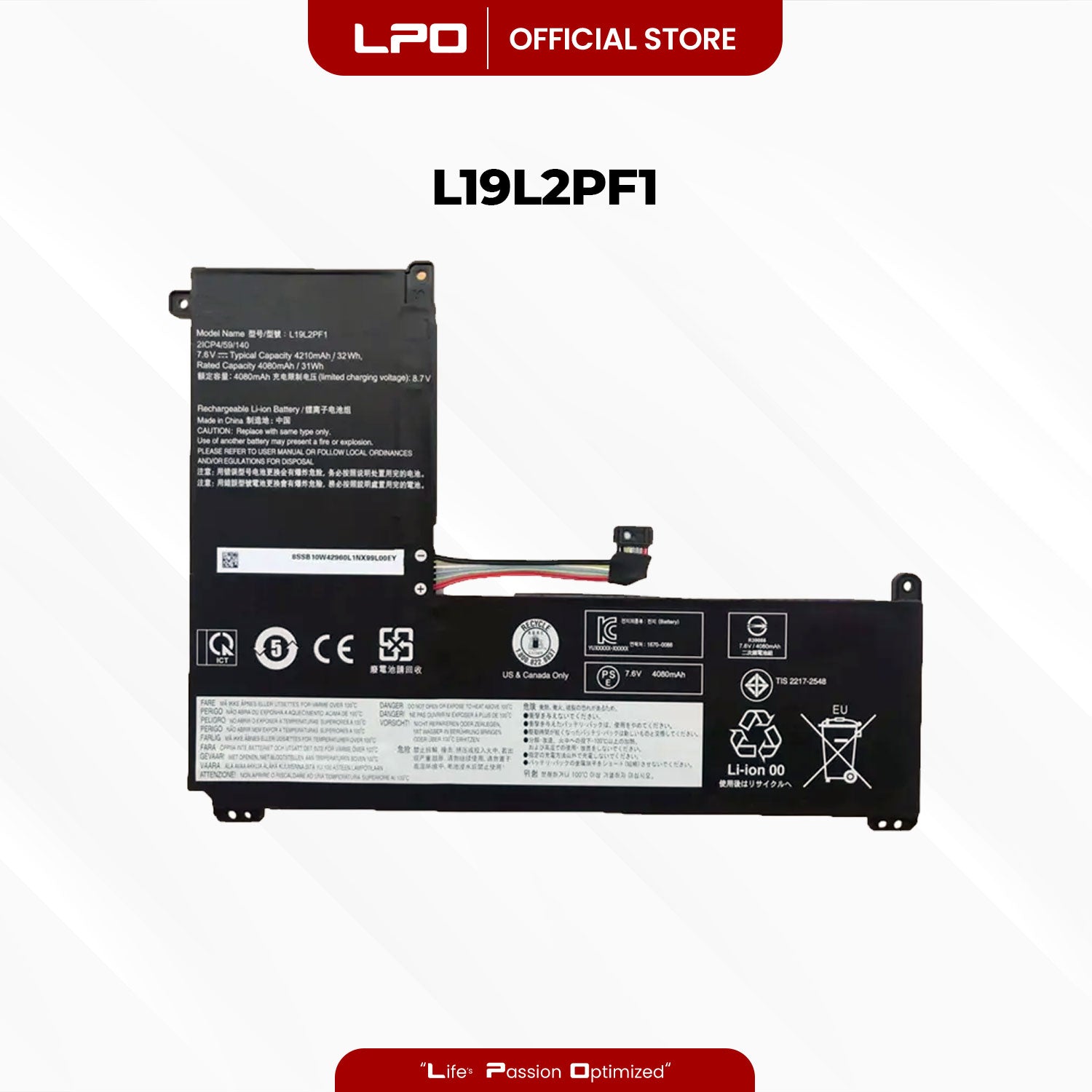 Laptop Battery L19L2PF1 Compatible with Lenovo IdeaPad 1-11IGL05 1-14IGL05 Series
