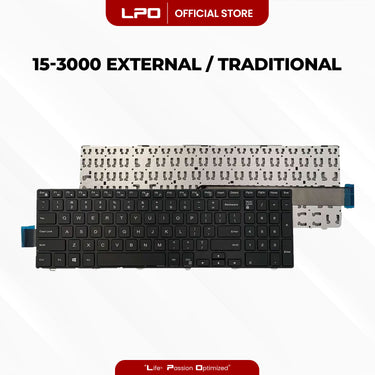 Laptop Keyboard DELL 15-3000 External / Traditional Black US Compatible with Dell Inspiron 3541 3542 3551 3