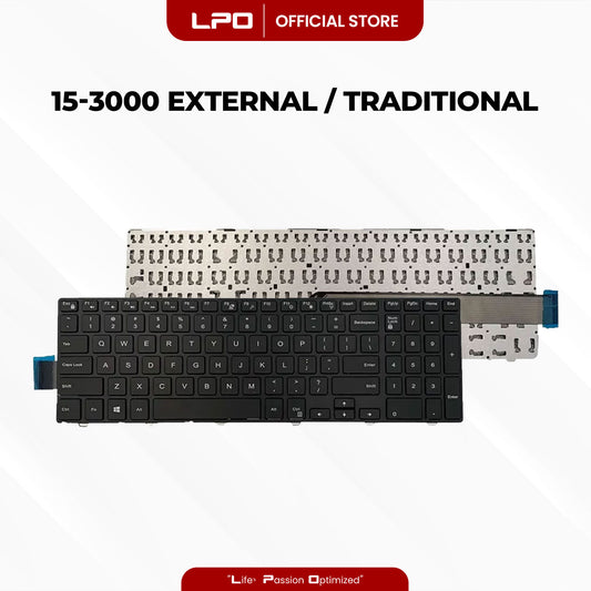 Laptop Keyboard DELL 15-3000 External / Traditional Black US Compatible with Dell Inspiron 3541 3542 3551 3