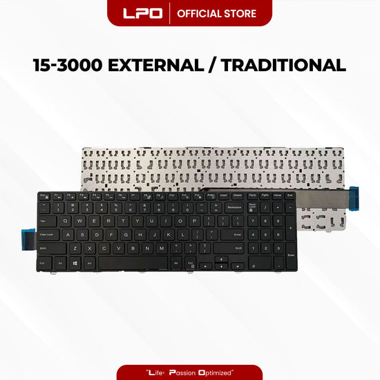 Laptop Keyboard DELL 15-3000 External / Traditional Black US Compatible with Dell Inspiron 3541 3542 3551 3