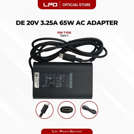 Laptop Charger Dell 20V 3.25A 65W TYPE C Compatible with LA65NM170, HA65NM170