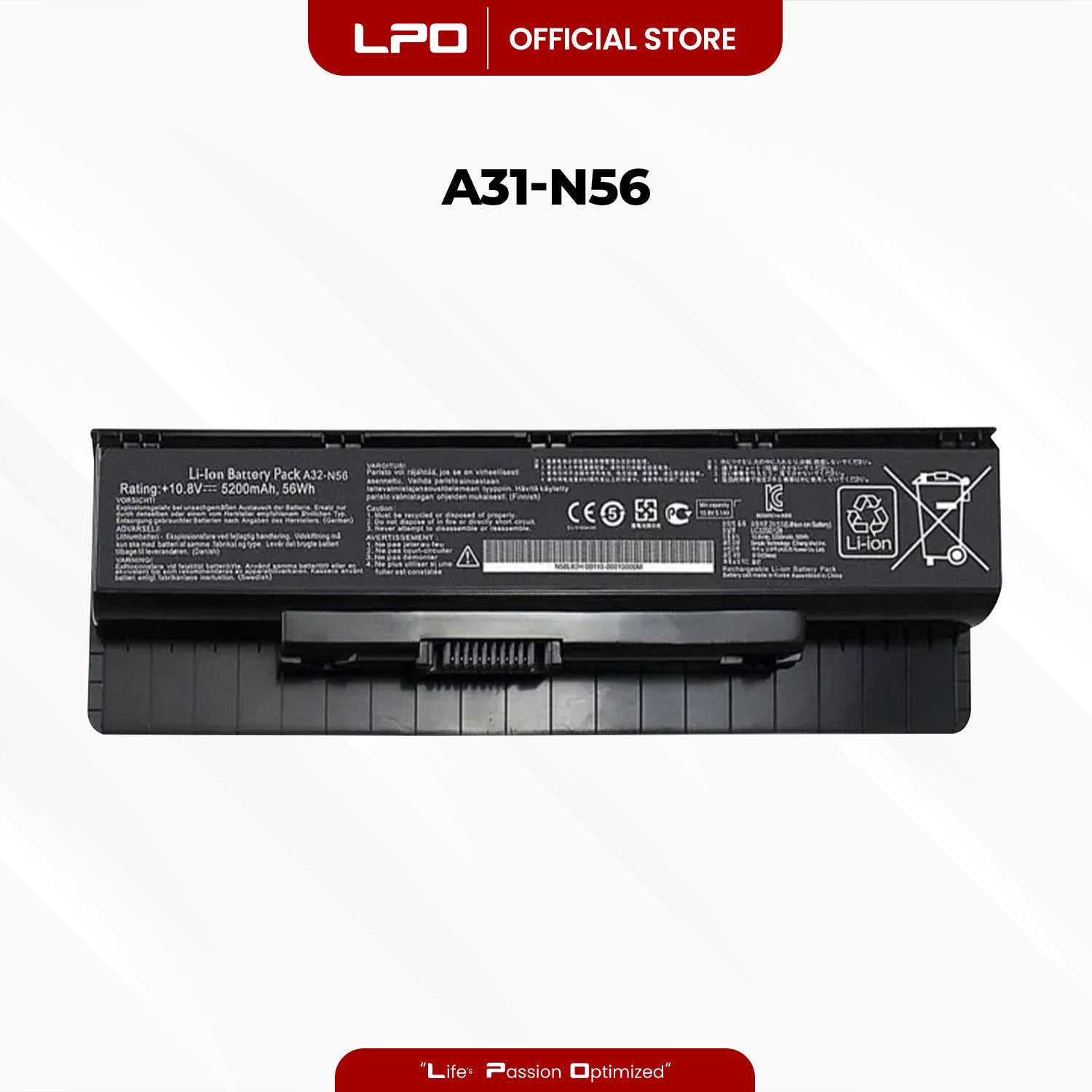 Laptop Battery A31-N56 Compatible with Asus A31-N56 A32-N56 A33-N56 A32-N46 N46 N56 N76 R503C