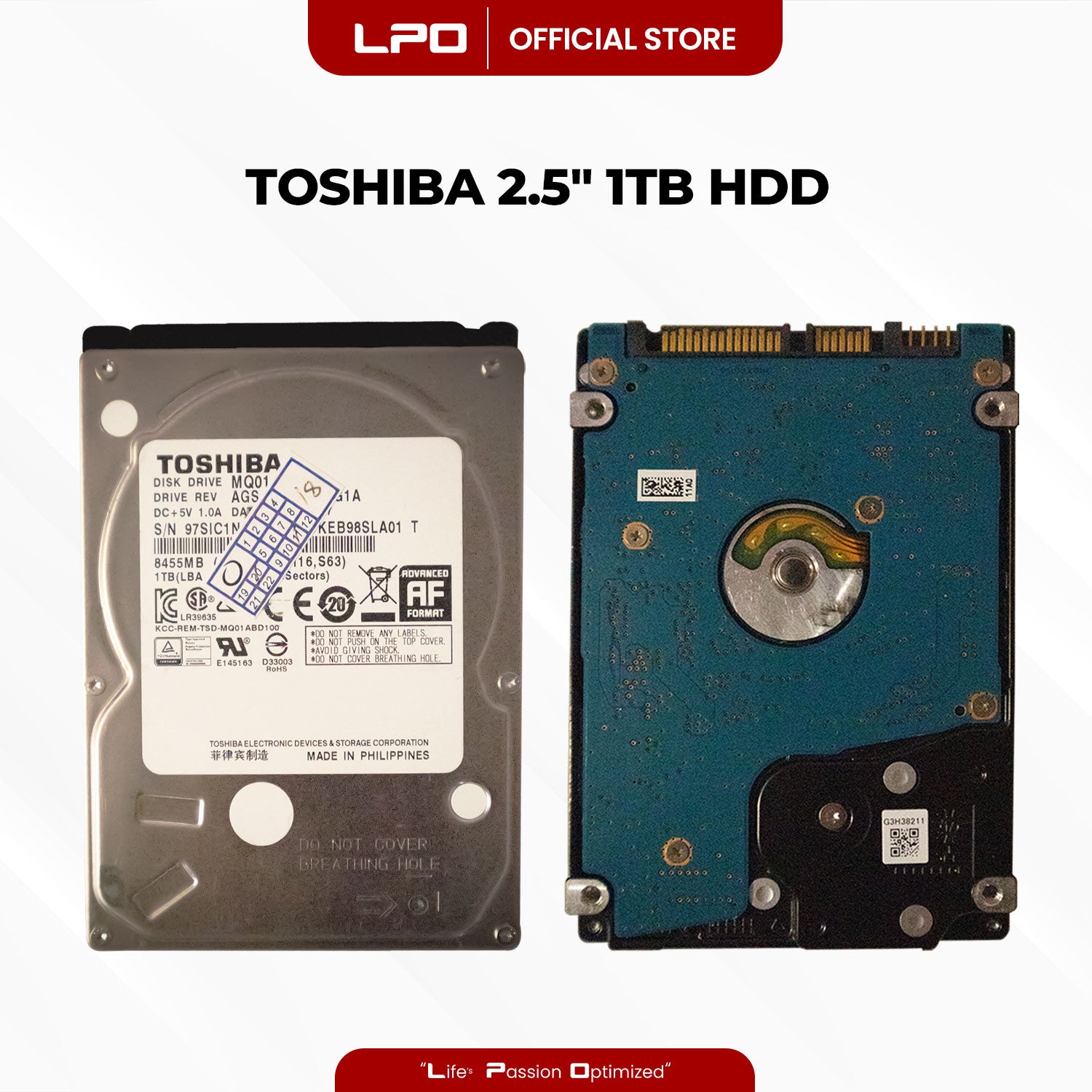 Toshiba MQ01ABD100 2.5